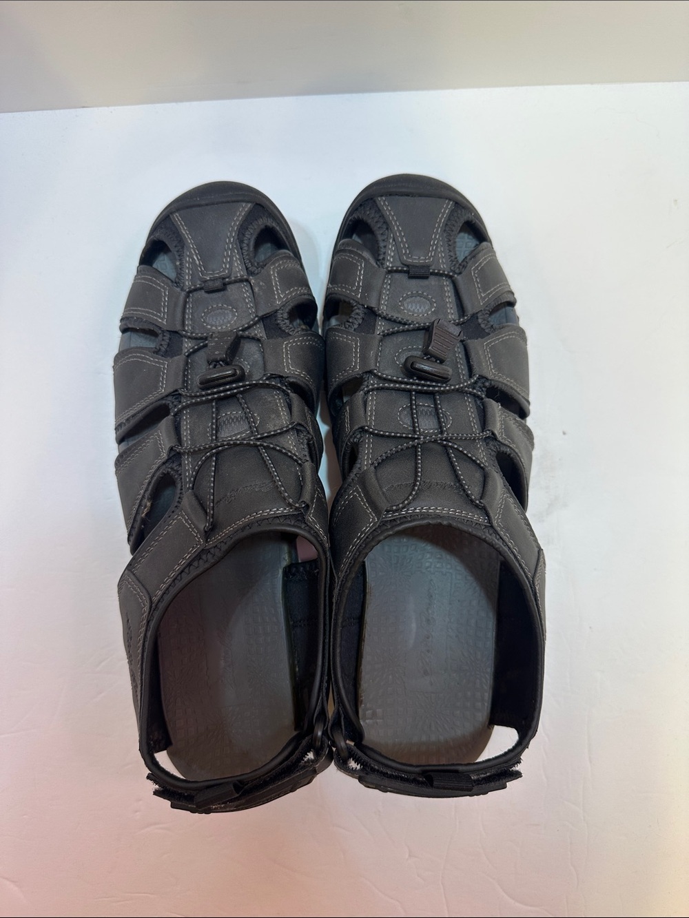 Eddie Bauer Men's Sandals Dark Gray Adjustable Outdoor Hiking Shoes Size 13